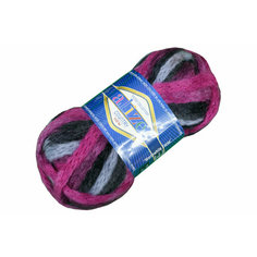 Пряжа Alize Country серо-черный-фуксия (5293), 20%шерсть/55%акрил/25%полиамид, 34м, 100г, 3шт