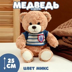 Мягкая игрушка «Медведь» в полосатой кофте, 25 см, цвет микс Россия