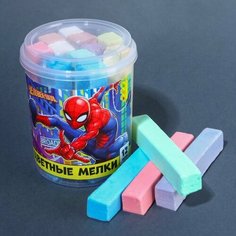 Набор цветных мелков Человек-паук, 12 штук, 10 цветов Marvel