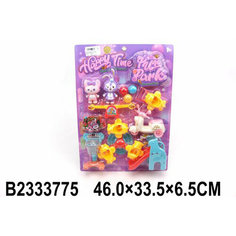 Игровой набор 987-032 Детская площадка с питомцами на блист. Китайская игрушка1