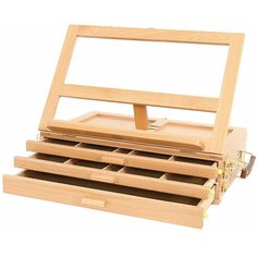 Этюдник-органайзер для пастели Гамма "Студия", 3 уровня, 42*28*12,5(32,5)см, бук, 298353