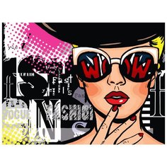 Картина по номерам на холсте ТРИ совы "Wow. Fashion", 30*40, с акриловыми красками и кистями