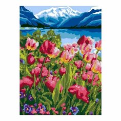 Алмазная мозаика, 30 × 40 см, частичное заполнение «Тюльпаны» Lori