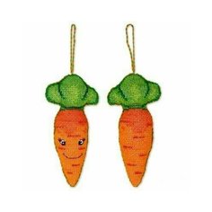 Набор для вышивания крестом, "Игрушка. Морковка.", 6х12 см, ИГ-1368, Panna