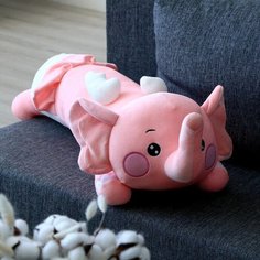 Мягкая игрушка-подушка «Слоник», 80 см, цвет розовый NO Name