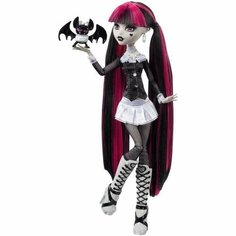 Monster High Doll With Posters, Draculaura In Black And White - Кукла Монстер Хай Дракулаура в черно-белом исполнении HKN27
