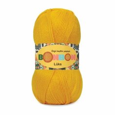 Пряжа NAKO Bonbon luks Nako, яр. желтый - 98598, 100% акрил, 5 мотков, 100 г, 240 м.