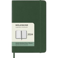 Еженедельник на 2024 год Moleskine Classic SOFT (DSK1512WN2) 9х14см мягкая обложка зеленый