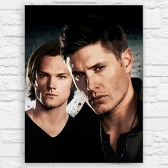 Картина по номерам на холсте сериал Сверхъестественное (Supernatural, братья Винчестеры) - 12620 В 30x40 Бруталити
