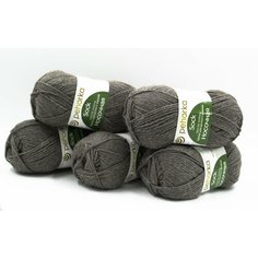 Пряжа Пехорка "носочная", цвет: 414 Меланж,50% шерсть, 50% акрил, Длина: 200 м, 100 г х 5 мотков