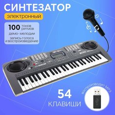 Синтезатор «Нотка», 54 клавиши, работает от батареек и от сети, адаптер в комплект не входит Россия