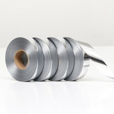 Лента металлизированная, серебряный, 2 х 45 м Noname