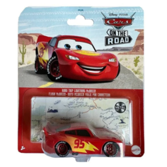 Машинка Cars Герои мультфильмов коллекционная Молния Маккуин в поездке HFW81 Mattel