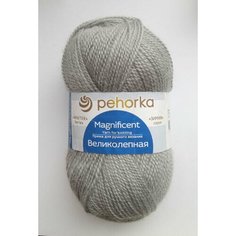 Пряжа Пехорка Великолепная цв.276 перламутр, 30% ангора, 70% акрил высокообъемный, комплект 2 мотка, 2 х 100 г х 300 м
