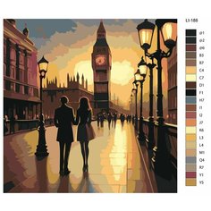 Картина по номерам,"Живопись по номерам",60 x 60, LI-188, лондон