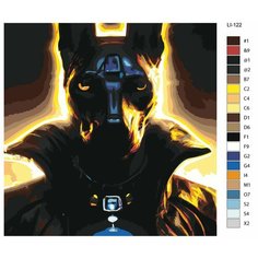 Картина по номерам,"Живопись по номерам",60 x 60, LI-122, анубис