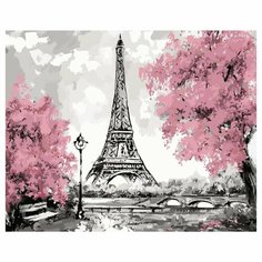 Картина по номерам на холсте ТРИ совы "Париж", 40*50, с поталью, акриловыми красками и кистями Нет бренда