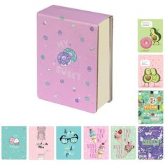 Комплект 5 штук, Блокнот SMART JOURNAL А7.250л,10 вид, отрыв. блок, без линовки, микс 2 3-558/02 Bruno Visconti