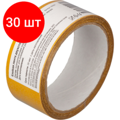 Комплект 30 штук, Клейкая лента двухсторонняя 38ммх10м , полипропилен Noname