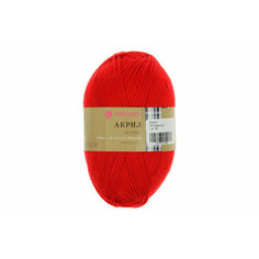 Пряжа Пехорка Акрил красный (006), 100%акрил, 300м, 100г, 3шт
