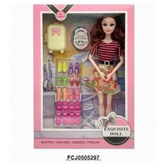 Кукла 712B с набором обуви и аксесc. в кор. Китайская игрушка1
