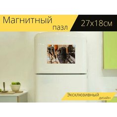 Магнитный пазл "Музыка, микрофон, пение" на холодильник 27 x 18 см. Lots Prints