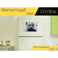 Магнитный пазл "Фанат, косплей, аниме" на холодильник 27 x 18 см. Lots Prints