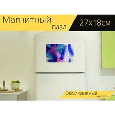 Магнитный пазл "Перья, перо, крылатый" на холодильник 27 x 18 см. Lots Prints