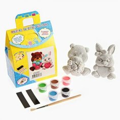 Набор для раскраски "Мишка и Зайка" 11х8х7см ТВОРИМ ВМЕСТЕ