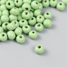 Бусины для творчества дерево "Зелёная река" d-0,8 см, набор 20 гр Арт Узор