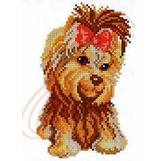 Набор для вышивания крестом Искусница Собачка, 12*18см