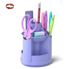 Набор настольный ErichKrause Mini Desk Pastel, 8 предметов, вращающийся, фиолетовый