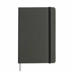 Ежедневник недатированный А5, 160 листов MEGAPOLIS VELVET, твёрдая обложка, искусственная кожа, ляссе, на резинке, тонированный блок 70 г/м2, серый Bruno Visconti