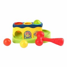 Развивающая игрушка стучалка с шариками и молотком для малышей Solmax