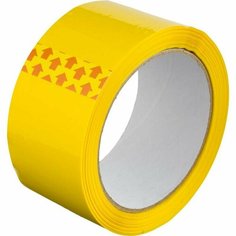 Клейкая лента (скотч) упаковочная (48мм х 66м, 45мкм, желтая, 6шт, 6 уп. Noname
