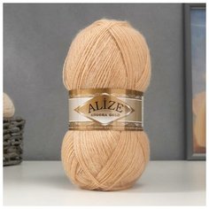 Пряжа "Angora Gold" 20% шерсть, 80% акрил 550м/100гр (95 св. песочный), 1шт Alize