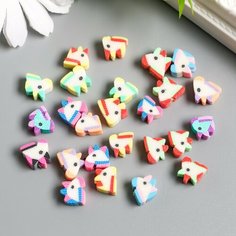 Бусины для творчества PVC "Лошадки" набор 25 шт 0,5х0,9х1 см Россия