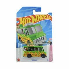 HKJ92 Машинка игрушка Hot Wheels металлическая коллекционная Quick Bite салатовый; желтый