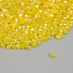 Арт Узор Бусины для творчества пластик "Ромб-кристалл голография жёлтый" набор 20 гр 0,4х0,4 см