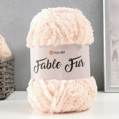 Пряжа "Fable Fur" 100% микрополиэстер 100м/100гр (976 чайная роза) нет бренда