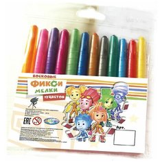 CENTRUM Восковые мелки "Фиксики" выкручивающиеся 12 цветов (87070)