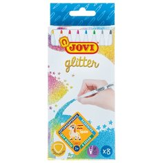 JOVI Фломастеры с блестками Glitter (1608G), черный, 8 шт.