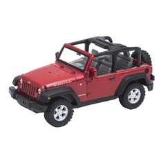 Внедорожник Welly Jeep Wrangler Rubicon 2007 (39885C) 1:32, 13 см, красный