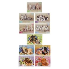 Альбом для рисования А4, 32 листа на гребне «Зверьё моё» обложка картон 185 г/м2, блок офсет 100 г/м2, с перфорацией на отрыв, 5 видов, микс Hatber