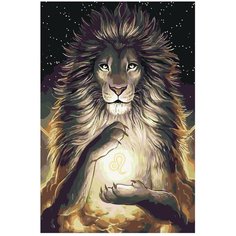 Картина по номерам, "Живопись по номерам", 40 x 60, KTMK-lionsign02