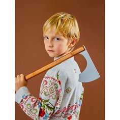 Деревянный топор 50 см Игрушечное оружие Средневековая крепость WOOD топор бородач