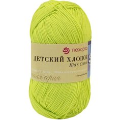 Пряжа для вязания Пехорка Детский хлопок (100%мерс. хлопок) (463 флавиновый), 5 мотков