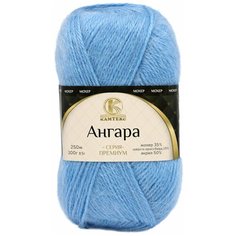 Пряжа Камтекс Ангара, 15 % шерсть, 35 % мохер, 50 % акрил, 100 г, 250 м, 5 шт., 015 голубой