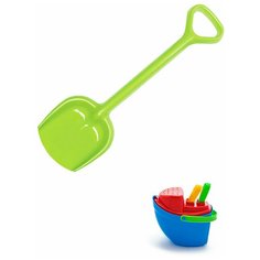 Игрушки для песочницы для снега Песочный набор Пароходик + Лопатка 50 см. салатовая Karolina Toys