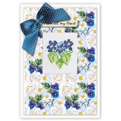 Набор для вышивания «Открытка. Виолы», 15x21 см, Luca-S